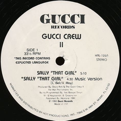 gucci crew ii sally|sally that girl lyrics.